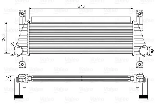 VALEO FORD Інтеркулер RANGER 2.2 TDCi 11- Valeo 818352 (фото 1)