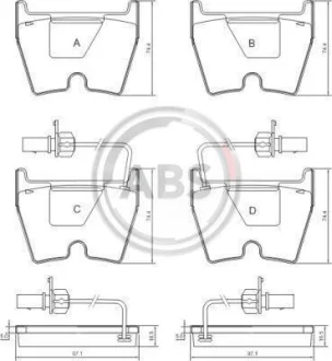 Гальмівні колодки пер. VW Phaeton 02-16 (BREMBO) A.B.S. 37367