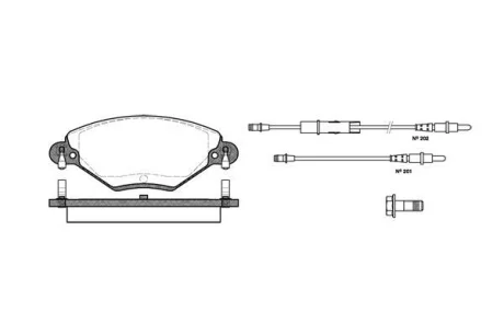 CITROEN гальмівні колодки дискові C5 2,0-2,0HDI 01- REMSA 0828.04