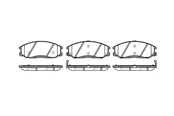 HYUNDAI гальмівні колодки передні H-1,Santa Fe 01-,SsangYong Actyon,Kyron,Rexton 02- REMSA 0771.02 (фото 1)