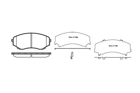 MAZDA К-т передніх гальм. колодок MPV REMSA 0397.22