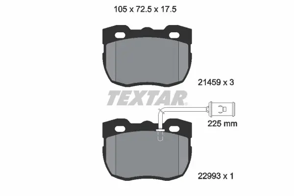 Комплект гальмівних колодок передн, LAND ROVER DISCOVERY I, RANGE ROVER I 2.0-4.3 11.88-10.98 TEXTAR 2145905 (фото 1)