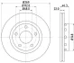 HELLA PRO HIGH CARBON AUDI Гальмівний диск A8 D2 95- Hella pagid 8DD 355 127-431 (фото 1)