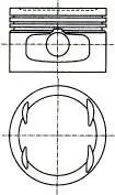 Поршень з кільцями OPEL 79.50 1.6I 16V С16XE/X16XE/X16XEL (вир-во) NURAL 87-307807-10 (фото 1)