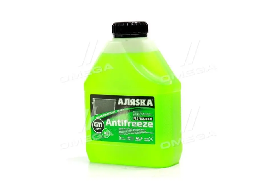 Антифриз Аляска ANTIFREEZE-30 зелений (Каністра 1л) АЛЯSКА 9007 (фото 1)