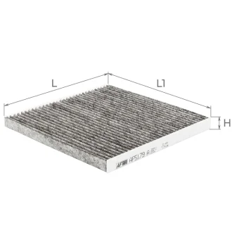 Фільтр салону вугільний ISUZU D-MAX 02-12 (вир-во) ALPHA FILTER AF5179A