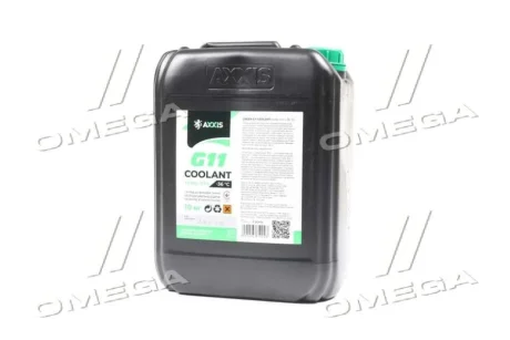 Антифриз GREEN G11 Сoolant Ready-Mix -36°C<AXXIS> (зелений) 10кг AXXIS Польша AX-P999-G11GR RDM10