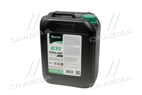 Антифриз GREEN G11 Сoolant Ready-Mix -36°C <AXXIS> (зелений) (Каністра 5кг) AXXIS Польша AX-P999-G11GR RDM5