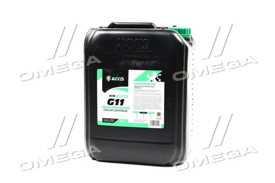 Антифриз концентрат ECO-80C GREEN G11 зелений 20л/21,4kg <AXXIS> AXXIS Польша AX-P999-G11GR ECO 20 (фото 1)