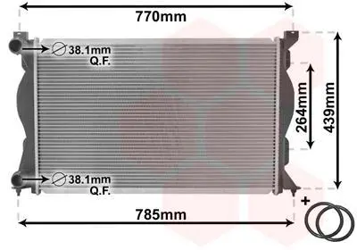 Радіатор охолодження двигуна AUDI A6 04 >11 Van Wezel 03002233 (фото 1)