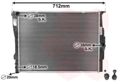 Радіатор охолодження BMW E87/E90/E91 16/20 MT 04- Van Wezel 06002291 (фото 1)