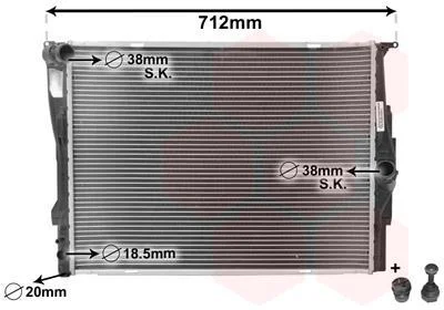 Радіатор охолодження BMW E87/E90/E91 16/20 MT 04- Van Wezel 06002291