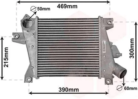 Інтеркулер NISSAN X-TRAIL (2001) 2.2 DCI (вир-во) Van Wezel 13014700 (фото 1)