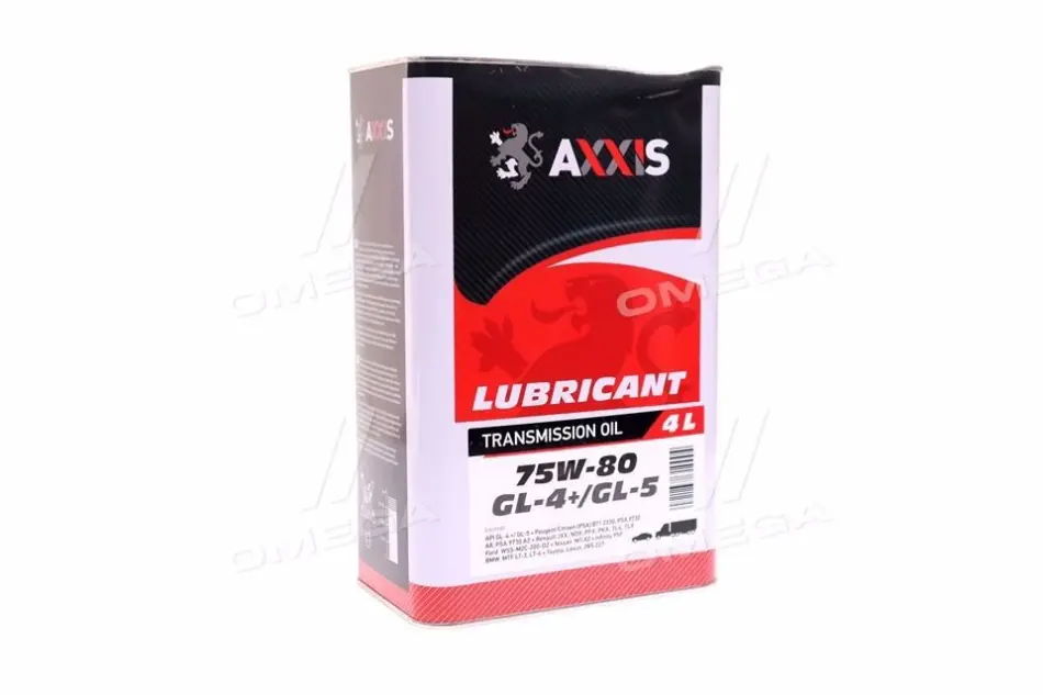 Олива трансміс. AXXIS 75W-80 GL-4 + (Каністра 4л) AXXIS Польша AX-2163 (фото 1)