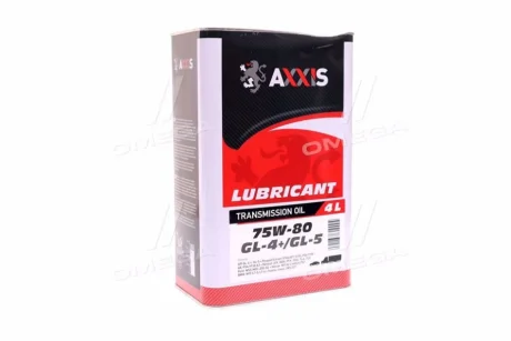 Олива трансміс. AXXIS 75W-80 GL-4 + (Каністра 4л) AXXIS Польша AX-2163