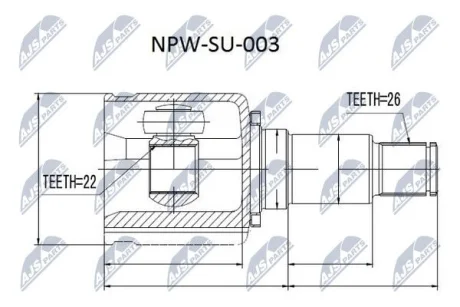 ШРКШ ВНУТРІШНІЙ ПРАВИЙ SUZUKI GRAND VITARA (вир-во) NTY NPW-SU-003
