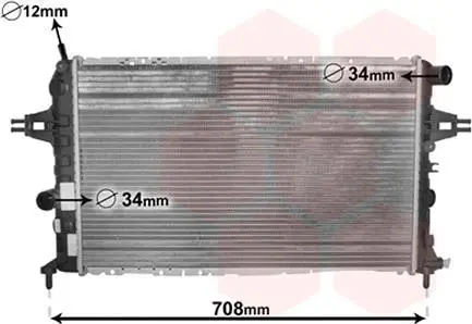 Радіатор охолодження двигуна ASTRAG 1.7 TD / 2.0 DTi MT Van Wezel 37002252 (фото 1)