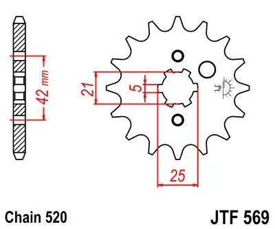 Передня зірка 17зуб. RD350LC YPVS ?83- JT JT MOTO 105-427-17 (фото 1)