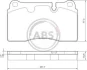 Гальмівні колодки пер. Range Rover 05-12 (BREMBO) A.B.S. 37712 (фото 1)