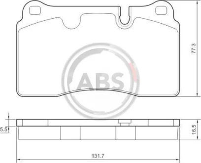 Гальмівні колодки пер. Range Rover 05-12 (BREMBO) A.B.S. 37712