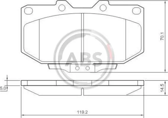 Гальмівні колодки пер. Subaru Impreza 2.0/2.5i 98-08 A.B.S. 37128 (фото 1)