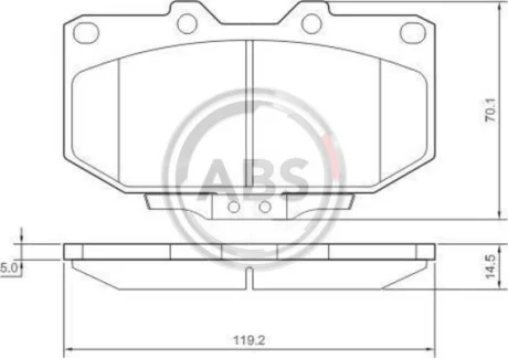 Гальмівні колодки пер. Subaru Impreza 2.0/2.5i 98-08 A.B.S. 37128