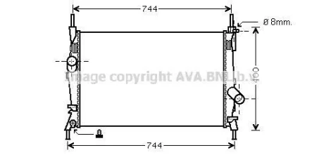 AVA FORD Радіатор системи охолодження двигуна TRANSIT TOURNEO 2.0 00- AVA COOLING FD2403