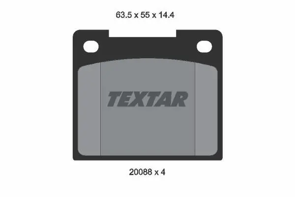 Колодки тормозные (передние/задние) Ford Escort 68-76/Volvo 140 66-74 (Lucas) TEXTAR 2008802 (фото 1)