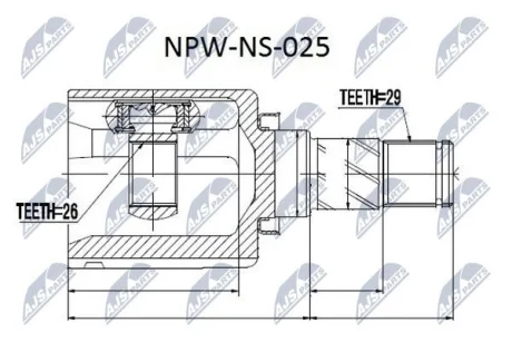 ШРУС NTY NPWNS025