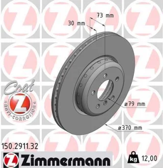 Диск гальмівний ZIMMERMANN 150.2911.32