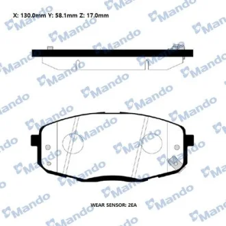 Колодки гальм. HYUNDAI I30, CEED передн. (вир-во Mando) MANDO RMPK36NS