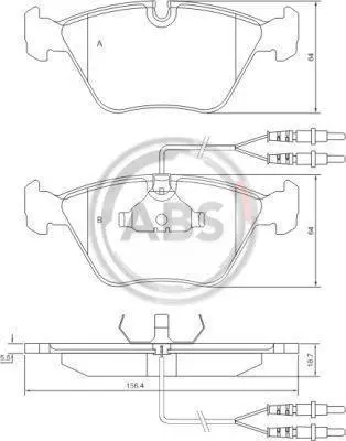 Гальмівні колодки дискові (1 к-т) A.B.S. 36774 (фото 1)