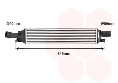Інтеркулер AUDI Q3 2.0D 11- (вир-во) Van Wezel 03004358 (фото 1)