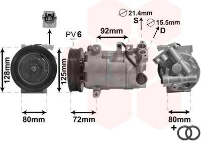 Компресор кондиціонера RENAULT MEGANE/SCENIC 2009- (вир-во) Van Wezel 4300K489
