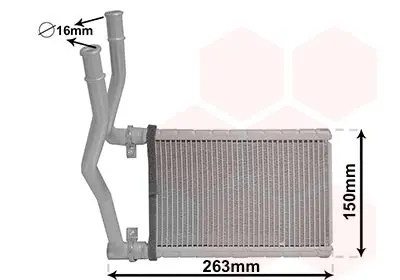 Радіатор обігрівача SUZUKI SWIFT/ SX4 06 > 13 Van Wezel 52006146 (фото 1)