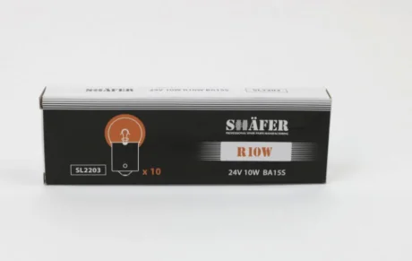 24V 10W R10W BA15S Лампа накалювання (картонна упаковка по 10шт) SHAFER SL2203