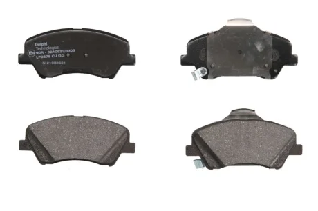 Комплект гальмівних колодок передн, HYUNDAI ACCENT V, BAYON, I20 III, SOLARIS KIA RIO IV, STONIC 1.0-1.6D 01.17- DELPHI Delphi LP3678