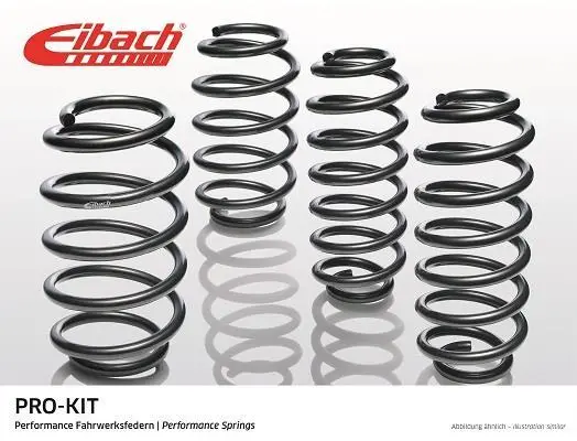 Занижуючі пружини, Pro-Kit, 4шт, (20мм / 10-15мм) (1050кг / 1170кг) BMW 3 (F30, F80), 4 (F32, F82), 4 (F33, F83) 3.0 03.14-07.20 EIBACH E10200310922 (фото 1)