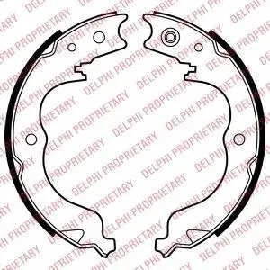 Гальмівна колодка CITROEN C-CROSSER, C-CROSSER ENTERPRISE MITSUBISHI ENDEAVOR, GRANDIS, LANCER VIII, OUTLANDER II, OUTLANDER III PEUGEOT 4007 SUBARU FORESTER, IMPREZA, LEGACY V 1.5-3.8 01.03- DELPHI Delphi LS2008 (фото 1)