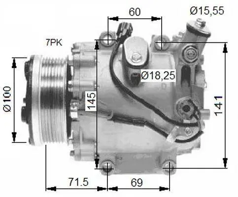 Компресор кондиціонера Honda Civic VIII 2.2 CTDi 05- NRF 32491 (фото 1)