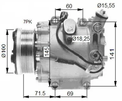 Компресор кондиціонера Honda Civic VIII 2.2 CTDi 05- NRF 32491