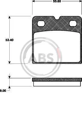 Гальмівні колодки зад. Tesla Model S/X 13- (BREMBO) A.B.S. 37467 (фото 1)