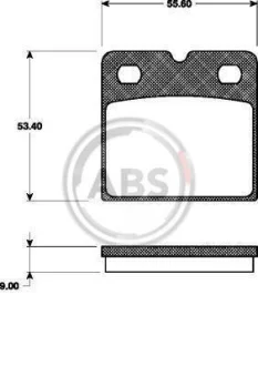 Гальмівні колодки зад. Tesla Model S/X 13- (BREMBO) A.B.S. 37467