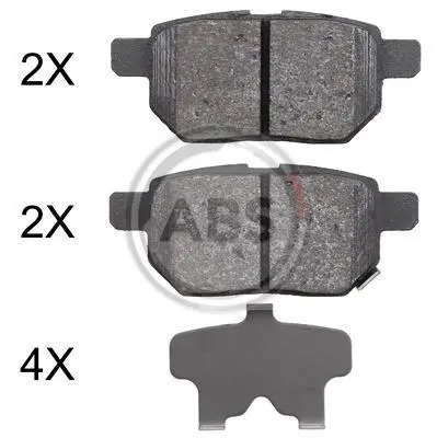 Гальмівні колодки зад. Toyota Corolla/Yaris 05- (Akebono) A.B.S. 37926 (фото 1)
