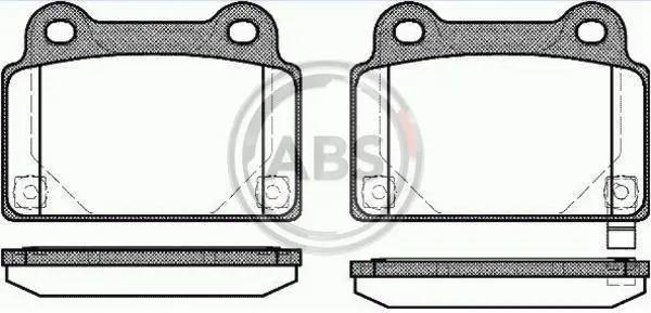 Гальмівні колодки зад. Mitsubishi Lancer EVO X 07-15 (BREMBO) A.B.S. 37727 (фото 1)