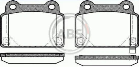 Гальмівні колодки зад. Mitsubishi Lancer EVO X 07-15 (BREMBO) A.B.S. 37727
