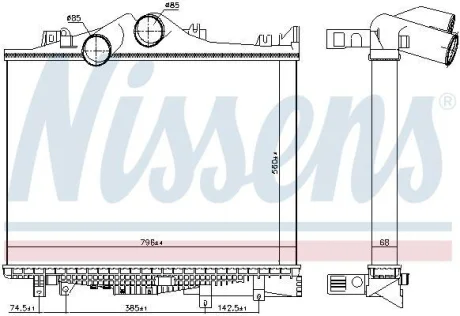 Інтеркулер MERCEDES-BENZ ATEGO-SERIES (1998) ATEGO 923 K NISSENS 97038