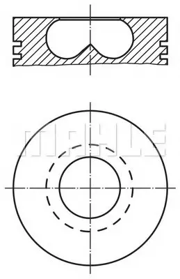 Поршень MAHLE / KNECHT 015 69 02 (фото 1)