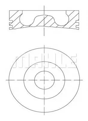 Поршень Mahle AUDI/VW A4,A6,A8,Q7,Phaeton,Touareg 3,0TDI 04- MAHLE / KNECHT 0281600 (фото 1)