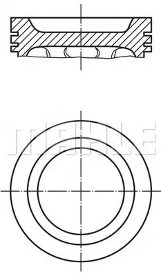 Поршень двигуна MAHLE / KNECHT 030 34 02 (фото 1)